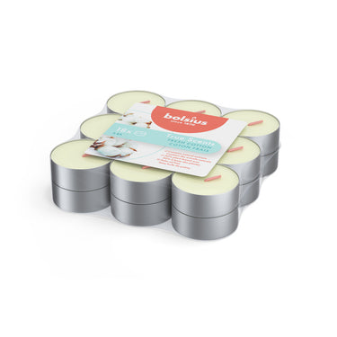Bolsius geurtheelichten true scents fresh cotton ø38x18 mm 4 uur (8x 18 stuks)