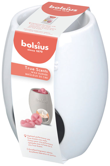 Bolsius aromatic waxbrander ovaal wit ø94x123 mm (2 stuks)
