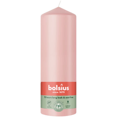 Bolsius stompkaars misty pink ø68x200 mm 75 uur (6 stuks)