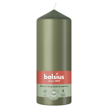 Bolsius stompkaars fresh olive ø58x150 mm 42 uur (6 stuks)
