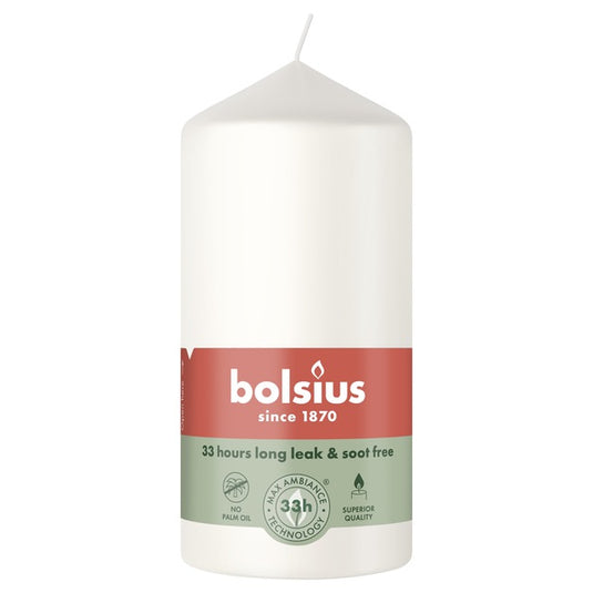 Bolsius stompkaars cloudy white ø58x120 mm 33 uur (6 stuks)