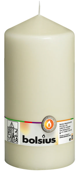 Bolsius stompkaars ivoor ø98x200 mm 120 uur (8 stuks)