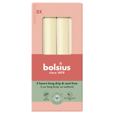 Bolsius dinerkaarsen soft pearl ø20x170 mm 5 uur (4x 8 stuks)