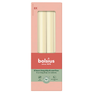 Bolsius dinerkaarsen soft pearl ø20x230 mm 8 uur (4x 8 stuks)