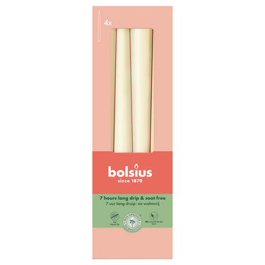 Bolsius gotische kaarsen soft pearl ø24x245 mm 7 uur (8x 4 stuks)