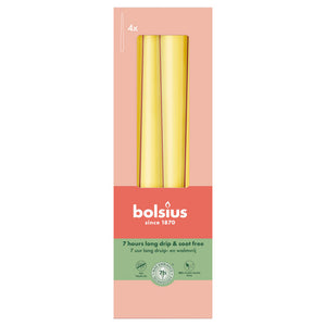 Bolsius gotische kaarsen sunny yellow ø24x245 mm 7 uur (8x 4 stuks)