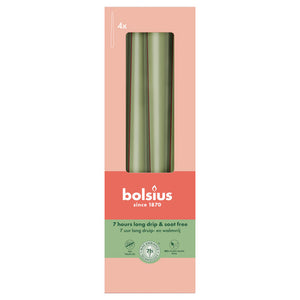Bolsius gotische kaarsen fresh olive ø24x245 mm 7 uur (8x 4 stuks)