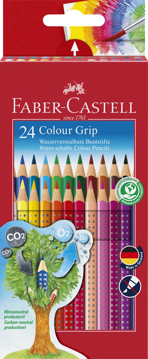 Faber-castell kleurpotloden colour grip 24 stuks
