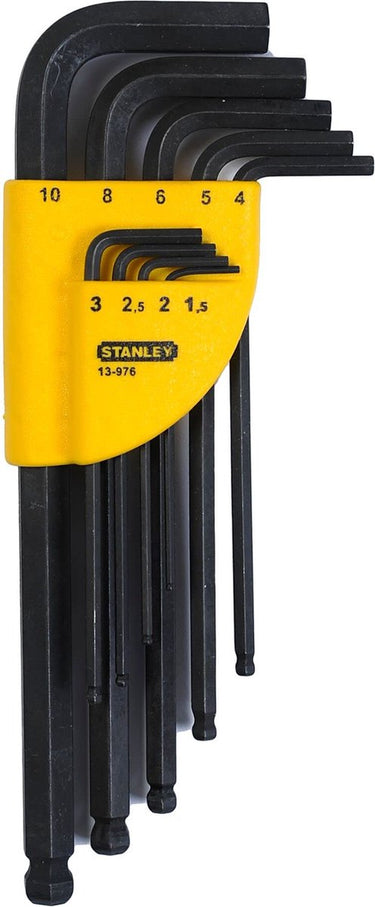 Stanley 1-13 serie - inbussleutelset - 9 delig - 1,5-10mm - kogeluiteinde