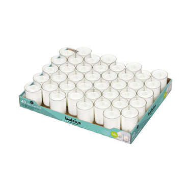 Bolsius professional clear cup plus transparant 16 branduren (40 stuks)