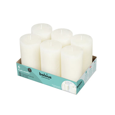 Bolsius professional stompkaars rustiek 130 68 mm zacht paarl 43 branduren (6 stuks)