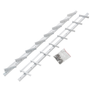 Mack 1074596 - multiflex shutters 96 cm rvs wit gecoat | 2 stuks