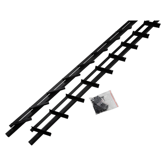 Mack 1074601 - multiflex shutters 165 cm rvs zwart txt gecoat | 2 stuks