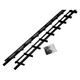 Mack 1074601 - multiflex shutters 165 cm rvs zwart txt gecoat | 2 stuks