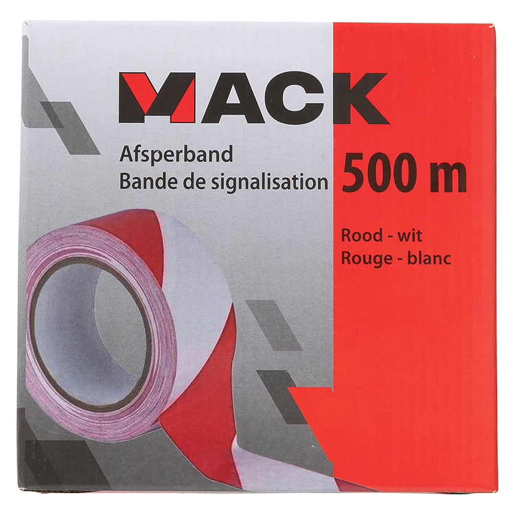 Chargez l'image dans la visionneuse de la galerie, Mack 1072134 - afsperband rood wit doos 75mm x 500m - 35 micron | 3 stuks
