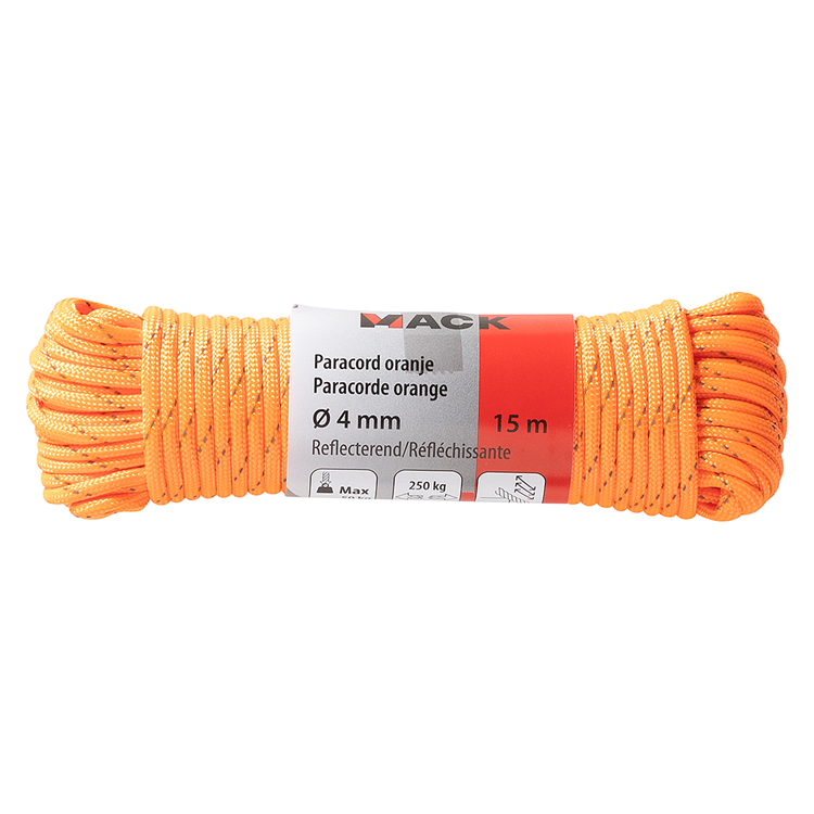 Afbeelding laden in galerijviewer, Mack 1072113 - paracord oranje reflecterend 4mm 15m | 5 stuks

