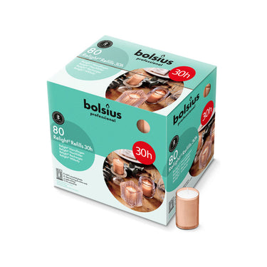 Bolsius professional relight navulling zacht roze ø52x64 mm 30 uur (80 stuks)