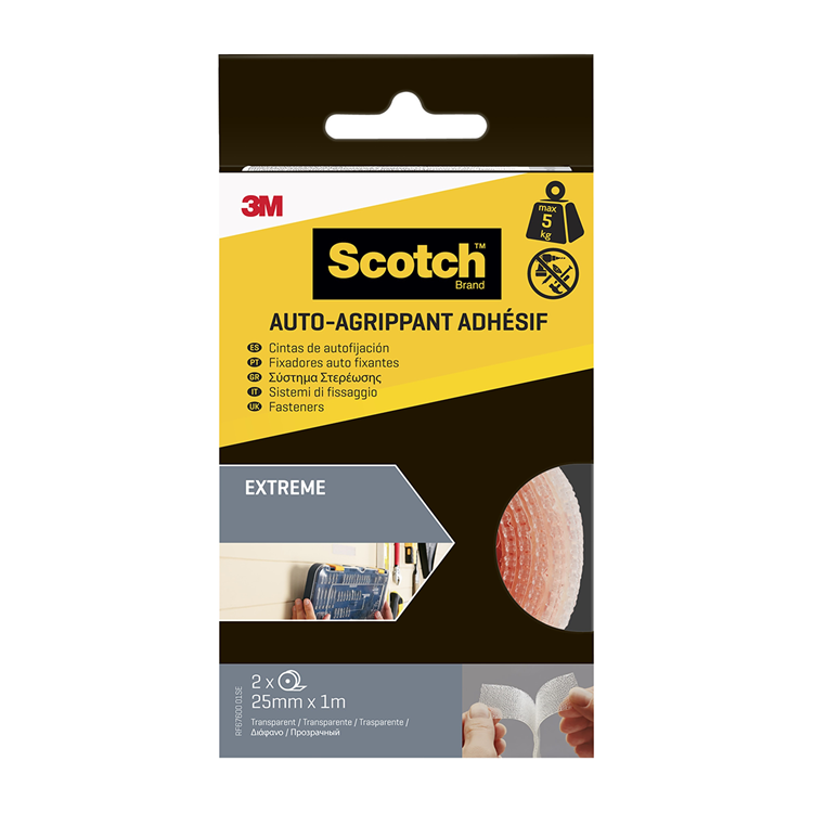 ギャラリービューアに画像をロードする, 3m 1075816 - scotch extr. fasteners 25mmx1m2rol pak transparant | 6 stuks
