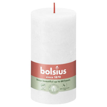Bolsius rustiekkaars 190 68 cloudy white (4 stuks)