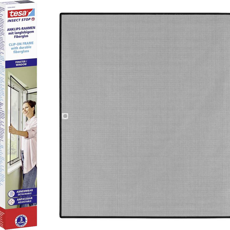 Afbeelding laden in galerijviewer, Tesa 1075234 - insect stop vliegenhor clip-onframe 1m x 1,20m | 1 stuks
