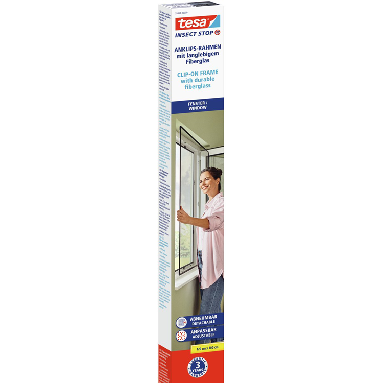 Afbeelding laden in galerijviewer, Tesa 1075234 - insect stop vliegenhor clip-onframe 1m x 1,20m | 1 stuks
