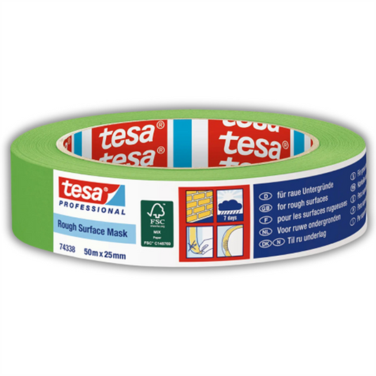 Tesa professional 1075581 - 74338 roughsurfacmask50mx25mm | 12 stuks