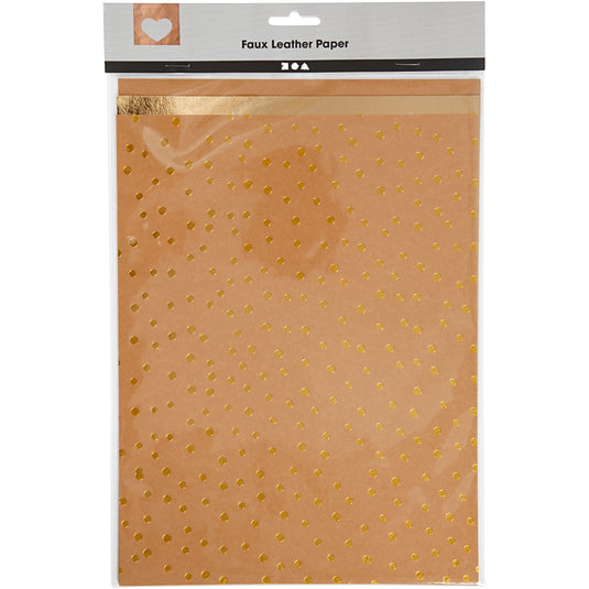 Creativ company faux leather papier, 3 vellen