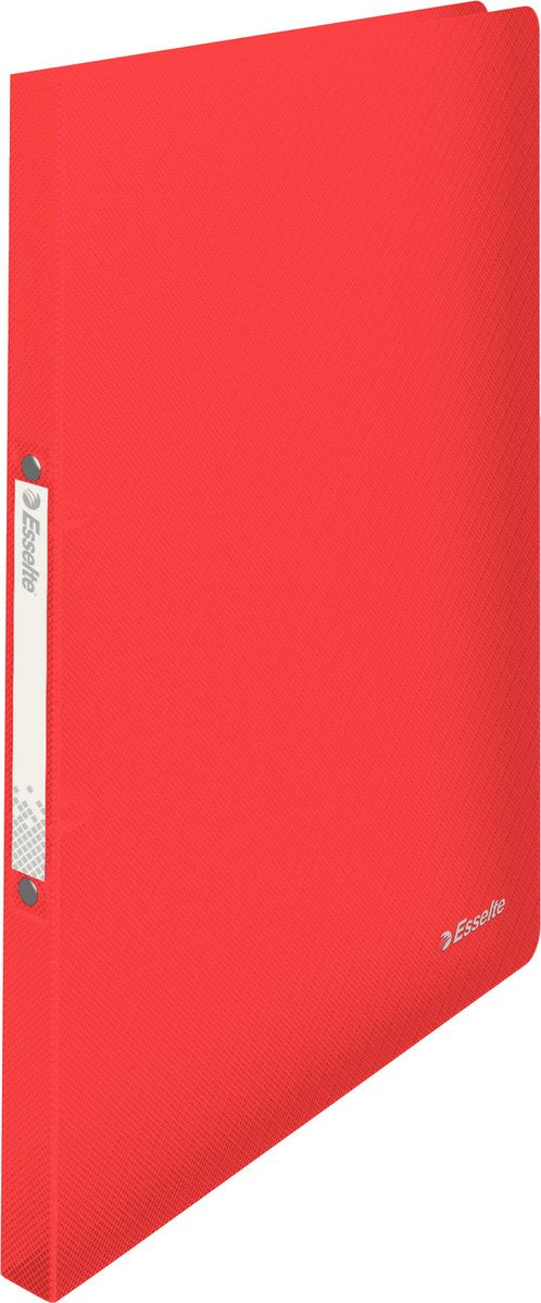 Esselte vivida ringband a4 - 2-rings - rugbreedte van 25mm - rood