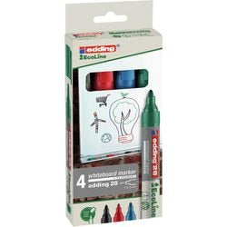 Whiteboard marker edding ecoline 28 recycled ultra 1,5-3mm assorti rond