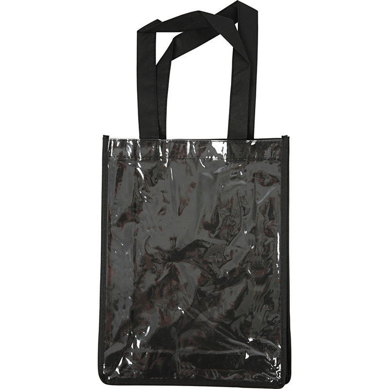 Load image into Gallery viewer, Https: www.cchobby.nl tas-met-plastic-voorkant-afm-30x23x7-cm-zwart-1-stuk
