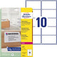 Adresetiketten avery wit 250 stuks weerbestendig