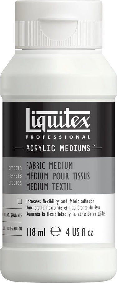 Liquitex 126804 professional fabric medium 118 ml – acryl medium voor textiel, flexibele en duurzame kleuren