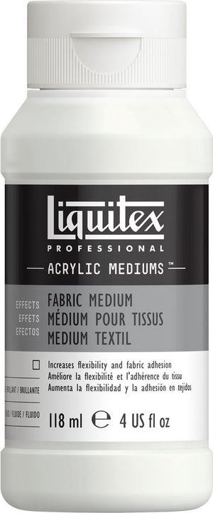 Liquitex 126804 professional fabric medium 118 ml – acryl medium voor textiel, flexibele en duurzame kleuren