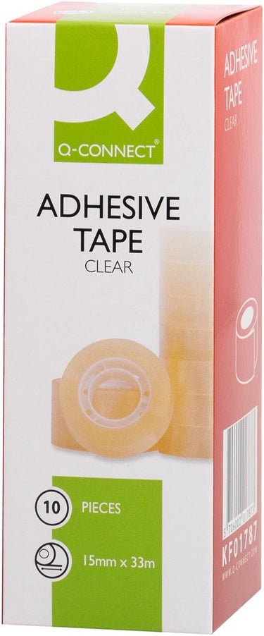 Q-connect plakband, pp, ft 15 mm x 33 m, doos van 10
