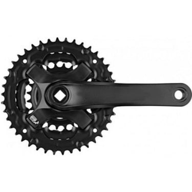 Samox crankset 152 mm triple 42 32 22 t mat zwart - 4 mm