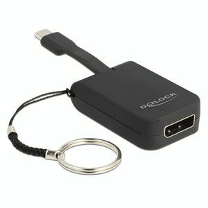 Delock usb-c > displayport adapter sleutelhanger (zwart, 4k 60hz)