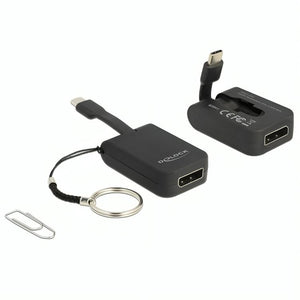 Delock usb-c > displayport adapter sleutelhanger (zwart, 4k 60hz)