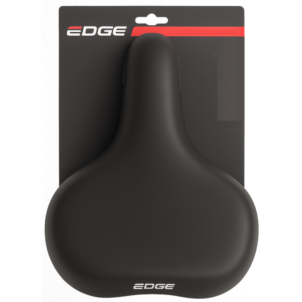 Load image into Gallery viewer, Fietszadel Edge Towny met memory foam - zwart
