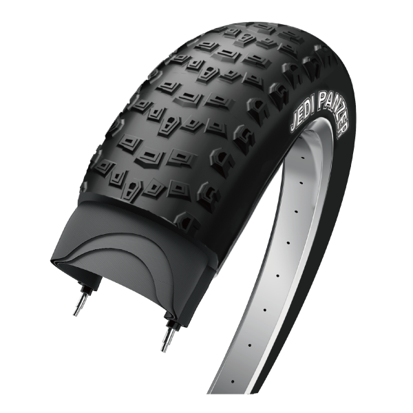 Load image into Gallery viewer, Edge buitenband jedi fatbike 20 x 4.00 100-406 - zwart
