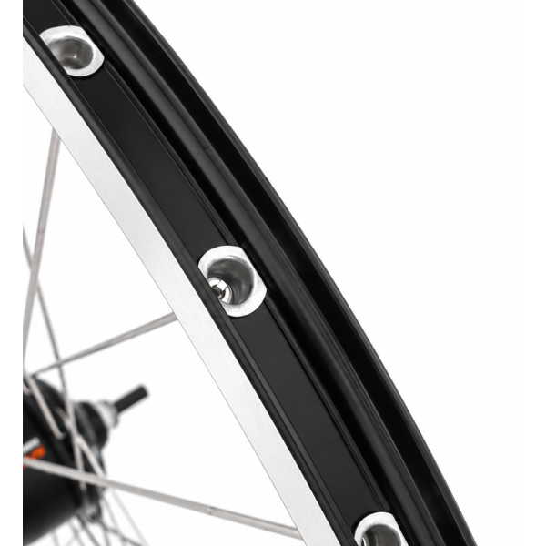 Afbeelding laden in galerijviewer, Shimano achterwiel 28 aluminium zac 2000 velg zwart zilver - sg-c6001-8r nexus 8 naaf en rvs spaken
