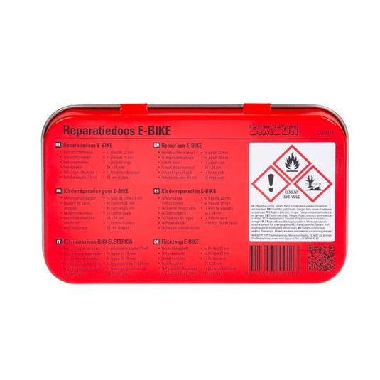 reparatiedoos E-bike aluminium rood wit 14-delig
