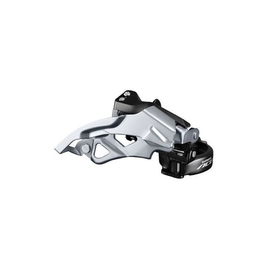 Shimano voorderailleur 3 x 9-speed acera t3000 top swing dual pull 48t - zwart zilver