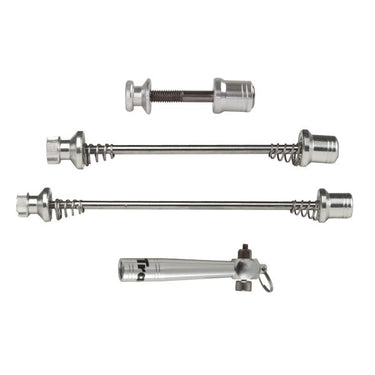 TranzX - Quick release voor achternaaf + zadelpen zilver