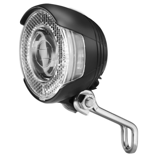 Afbeelding laden in galerijviewer, Busch + müller koplamp busch und müller lumotec lyt b n plus met standlicht voor naafdynamo 20 lux - zwart
