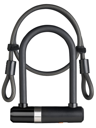 Axa beugelslot newton mini met slotkabel 100 8 - zwart