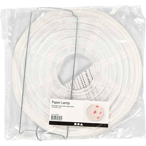 Creativ company cc papieren lamp 20 cm wit