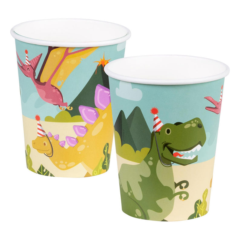 Chargez l'image dans la visionneuse de la galerie, Boland papieren bekers dino party set a 10 stuks 21cl
