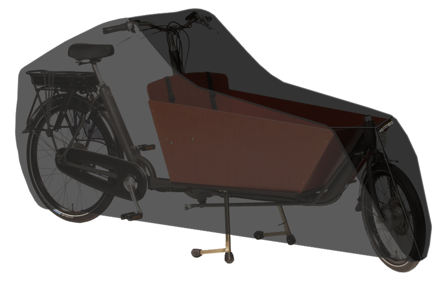 DS Covers bakfietsbeschermhoes Cargo 2 wieler zonder tent