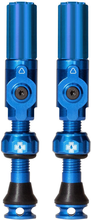 Muc-off tubeless ventiel big bore hybrid medium blue auto schräder ventiel 35mm
