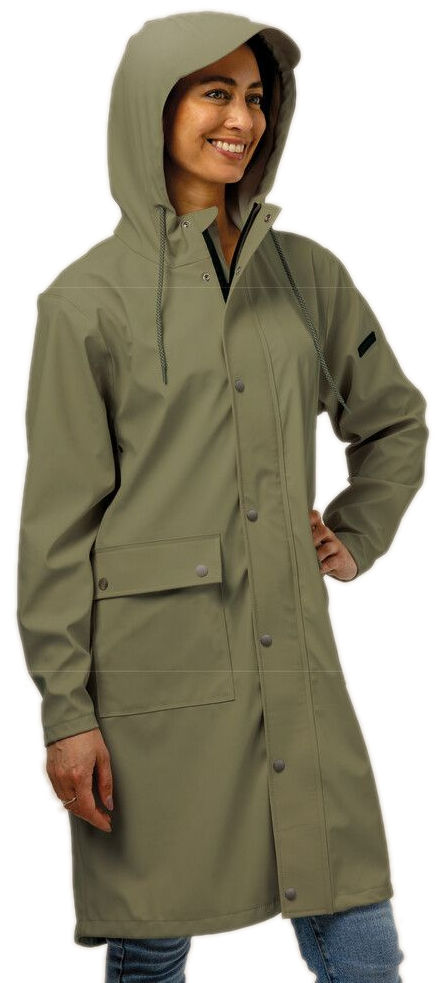 Load image into Gallery viewer, Mirage regenjas rainfall trenchcoat - maat xl - gemaakt van polyester soft touch - olive green
